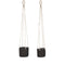 Mica Decorations Atlantic Plant Baskets - Set of 2 - H16 x Ø16 cm - Black