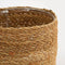 Mica Decorations Atlantic Plantenmand - Set van 2 - H20 x Ø20 cm - Zeegras - Lichtbruin