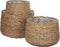Mica Decorations Avalon Plantenmand - Set van 3 - H32 x Ø44 cm - Zeegras - Lichtbruin