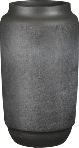 Mica Decorations Aveiro Bloempot - 22x22x40 cm - Terracotta - Zwart