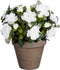 Mica Decorations Azalea Kunstplant in Bloempot Stan - H31 x Ø26 cm - Wit