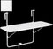 Mica Decorations Balkon Tuin Tafel - 88x51x67 cm - Ijzer - Wit