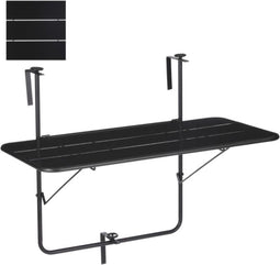 Mica Decorations Balkon Tuin Tafel - 88x51x67 cm - Ijzer - Zwart