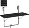 Mica Decorations Balkon Tuin Tafel - 88x51x67 cm - Ijzer - Zwart
