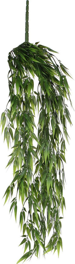 Mica decorations Bamboe kunstplant/hangplant - groen hangend - 80 x 20 cm