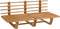 Mica Decorations Bankje Lennox - 170x88x70 cm - Hout - Bruin