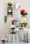 Mica Decorations Begonia Artificial Plant in Plant Pot Campana - H30 x Ø25 cm - Dark pink