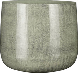 Mica Decorations Benson Bloempot - H27 x Ø32 cm - Metaal - Lichtgrijs