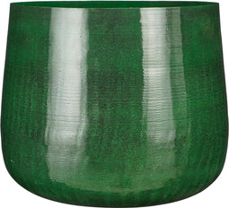 Mica Decorations Benson Bloempot - H32 x Ø37 cm - Metaal - Donkergroen