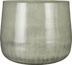 Mica Decorations Benson Bloempot - H32 x Ø37 cm - Metaal - Lichtgrijs