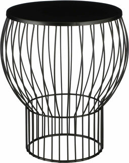 Mica Decorations Bijzettafel Adamo - 33x33x38 cm - Ijzer - Zwart