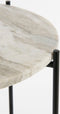 Mica Decorations Bijzettafel Armando - 35x35x45 cm - Marmer - Beige