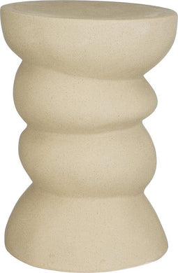 Mica Decorations Bijzettafel - L29 x B29 x H41 cm - Keramiek - Beige