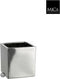 Mica Decorations- Binnenpot Vierkant CHAZ L10B10H10 - Zilver Effen