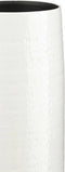 Mica Decorations - Bloemenvaas keramiek wit met relief patroon - D25/H50 cm