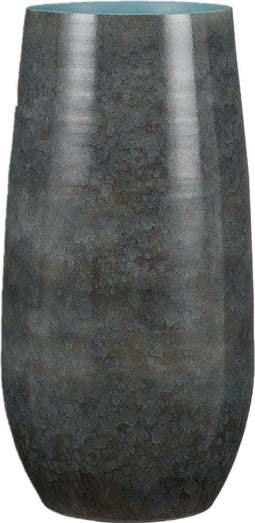 Mica Decorations - Bloemenvaas - Terracotta - blauw shadow - D26 en H50 cm