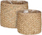 Mica Decorations Bloempot Albury - 30x30x26 cm - Water Hyacinth - Lichtbruin- Set van 2