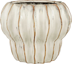Mica Decorations Bloempot Altea - 24.5x24.5x20 cm - Keramiek - Wit