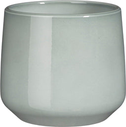 Mica Decorations Bloempot Amber - 17x17x15 cm - Keramiek - Lichtgrijs