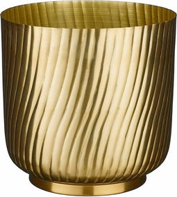 Mica Decorations Bloempot Ania - 24x24x23.5 cm - Ijzer - Goud