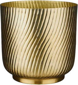 Mica Decorations Bloempot Ania - 28x28x27 cm - Ijzer - Goud