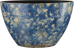Mica Decorations Bloempot Antica - 41x20x26 cm - Terracotta - Blauw