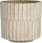 Mica Decorations Bloempot Apiro - 22.5x22.5x21 cm - cement - Gebroken Wit