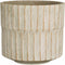 Mica Decorations Bloempot Apiro - 24.5x24.5x22 cm - cement - Gebroken Wit