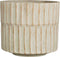 Mica Decorations Bloempot Apiro - 31x31x27 cm - Cement - Gebroken Wit