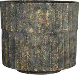 Mica Decorations Bloempot Apiro - 31x31x27 cm - Cement - Zwart