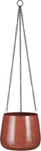 Mica Decorations Bloempot Benson - 19x19x16 cm - Ijzer - Donkerrood