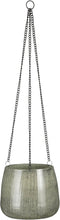 Mica Decorations Bloempot Benson - 19x19x16 cm - Ijzer - Lichtgrijs