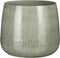 Mica Decorations Bloempot Benson Rond - 23x23x20 cm - Ijzer - Lichtgrijs