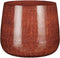 Mica Decorations Bloempot Benson Rond - 23x23x20 cm - Ijzer - Donkerrood
