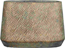 Mica Decorations Bloempot Camino - 42x20x30 cm - cement - Donker Bruin