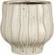 Mica Decorations Bloempot Cathy - 22x22x22 cm - Keramiek - Gebroken Wit