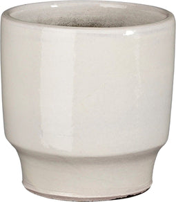 Mica Decorations Bloempot Diaz - 17x17x17 cm - Terracotta - Wit