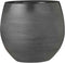 Mica Decorations Bloempot Douro - Voordeelset van 2 bloempotten rond donkergrijs handgemaakt - 20 x Ø 23 cm