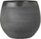 Mica Decorations Bloempot Douro - Voordeelset van 2 bloempotten rond donkergrijs handgemaakt - 23 x Ø 26 cm