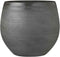Mica Decorations Bloempot Douro- Voordeelset van 2 bloempotten rond donkergrijs antraciet - 28 x Ø 33 cm