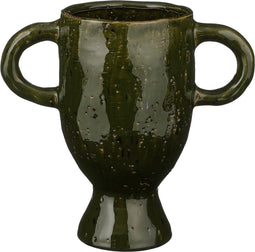 Mica Decorations Bloempot Elena - 25x13x23 cm - Keramiek - Groen