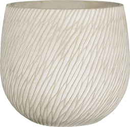 Mica Decorations Bloempot Elio - 21x21x19 cm - cement - Licht Grijs