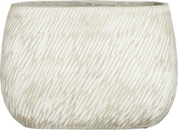 Mica Decorations Bloempot Elio - 42x20x30 cm - cement - Licht Grijs