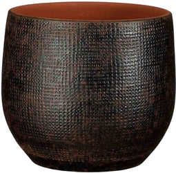 Mica Decorations Bloempot Enrique - 19x19x17 cm - Terracotta - Bruin
