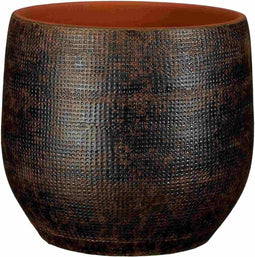 Mica Decorations Bloempot Enrique - 22x22x21 cm - Terracotta - Bruin