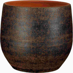 Mica Decorations Bloempot Enrique - 25x25x23 cm - Terracotta - Bruin