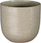 Mica Decorations Bloempot Enzo - 17x17x16 cm - Terracotta - Lichtgrijs