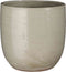Mica Decorations Bloempot Enzo - 25x25x24 cm - Terracotta - Lichtgrijs