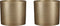 Mica Decorations Bloempot Era - Voordeelset van 2 bloempotten Keramiek rond goud reliëf - 21 x Ø 23 cm