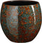 Mica Decorations Bloempot Fabian - 20x20x20 cm - Terracotta - Blauw